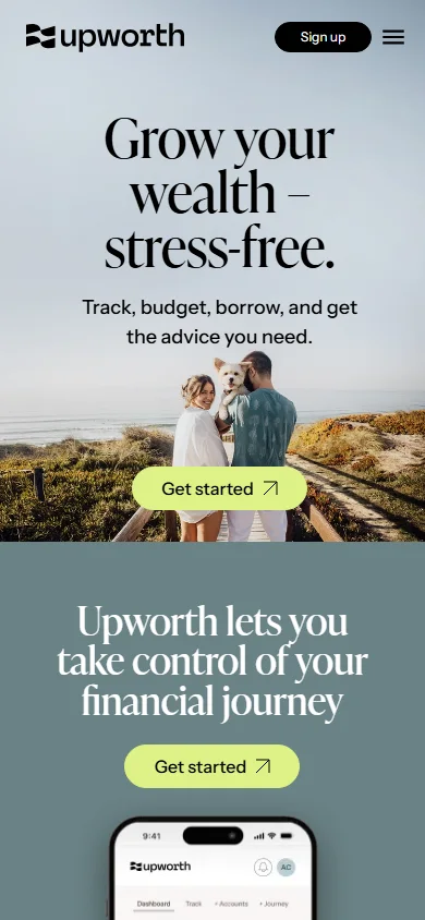 Upworth — mobile website